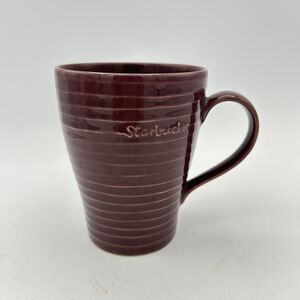 Starbucks Plum Ribbed Coffee Mug Cup by‎ Design House Stockholm 2009, 12 oz.
